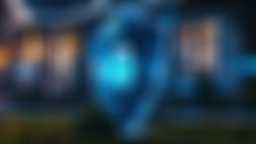 Un pictogramme cadenas devant la façade d'une maison 